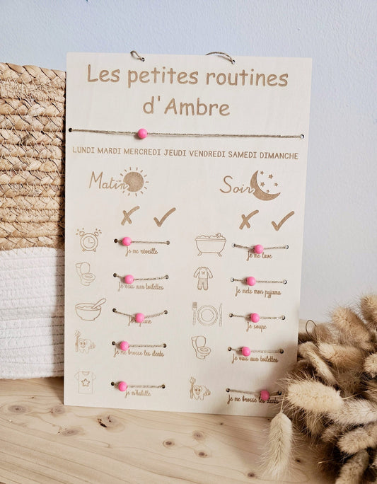 Panneau des routines